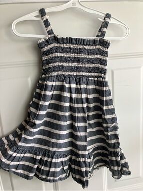 Mebie baby striped linen blend dress 4T